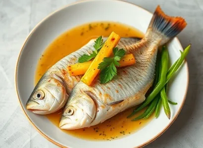 Poisson vapeur au citronnelle et gingembre