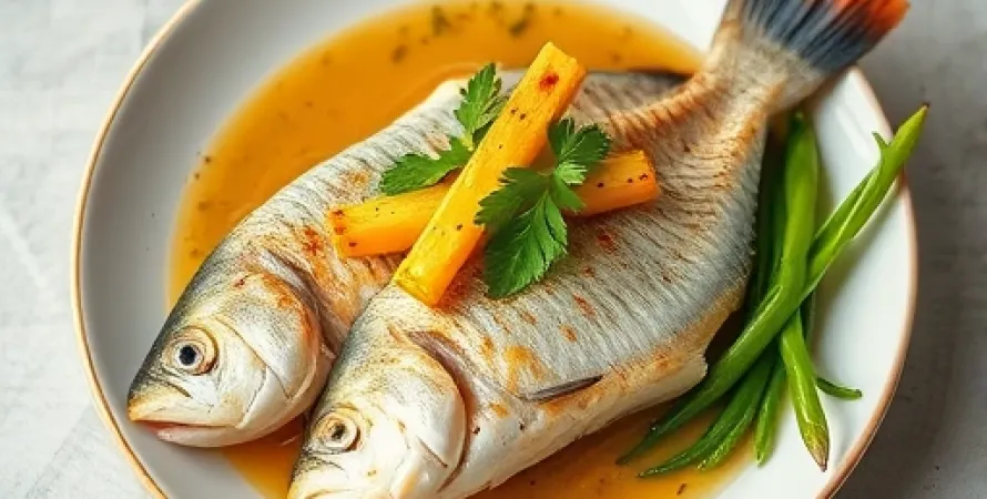 Poisson vapeur au citronnelle et gingembre