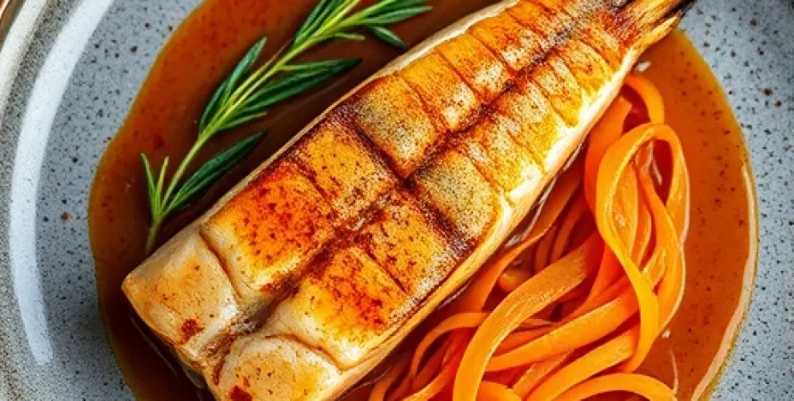 Saumon au mangue et épices
