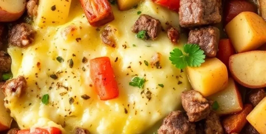 Gratin de boeuf et légumes
