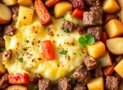 Gratin de boeuf et légumes