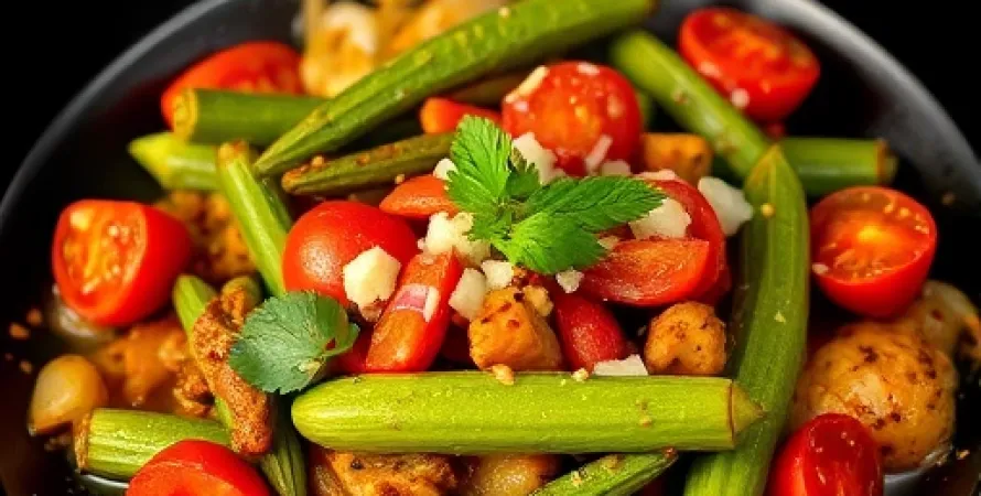 Okra à la tomate