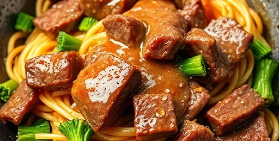 Boeuf asiatique aux pâtes
