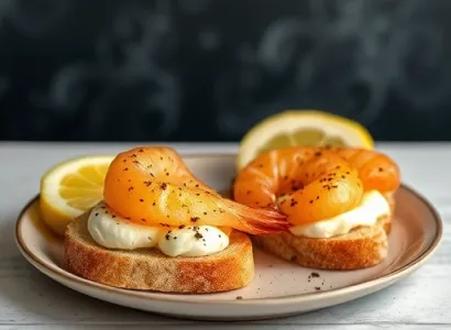 Toasts de pain d’épices, mascarpone et saumon fumé