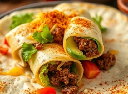 Rouleaux de boeuf et avocat