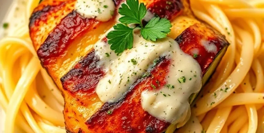 Pâtes au poulet fumé