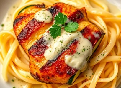 Pâtes au poulet fumé