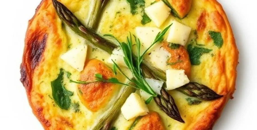 Frittata aux asperges et fromage