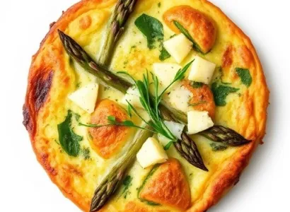 Frittata aux asperges et fromage