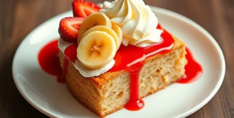 Gâteau de banane à la fraise