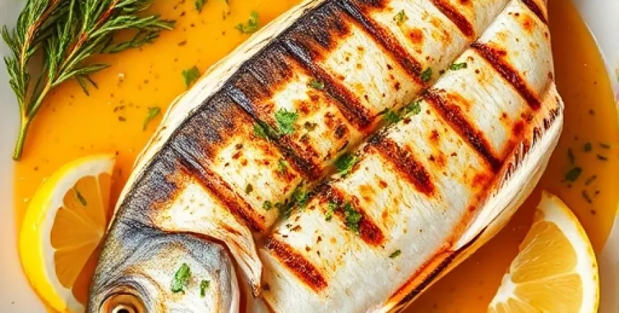 Poisson grillé au citron