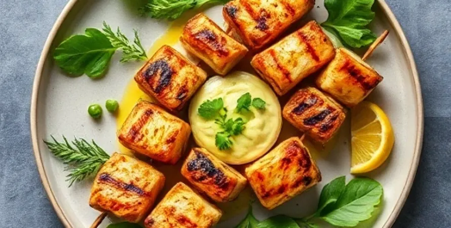 Brochettes de poulet au citron vert