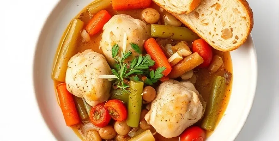 Daube de poulet aux haricots
