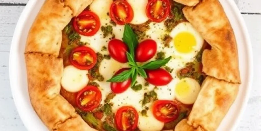 Galette végétarienne aux épinards et tomates