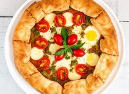 Galette végétarienne aux épinards et tomates
