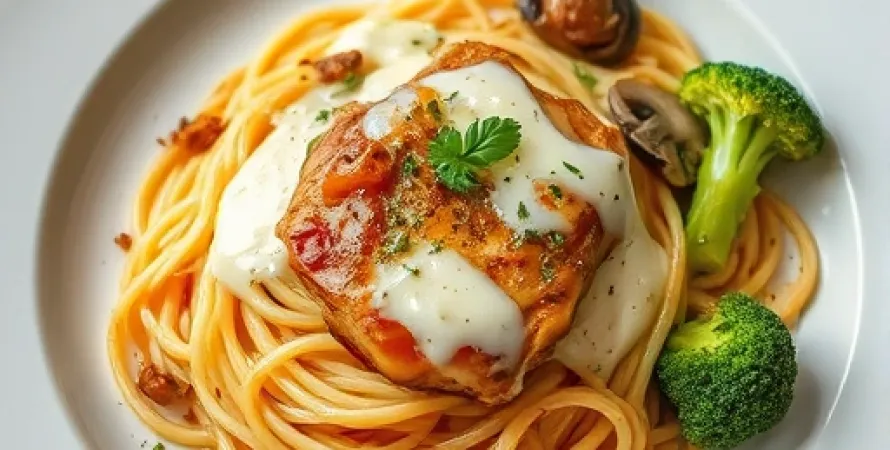 Pâtes au fromage et au poulet