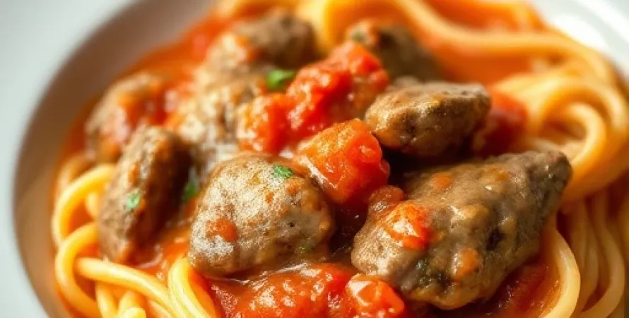 Sauce crémeuse aux tomates et boeuf