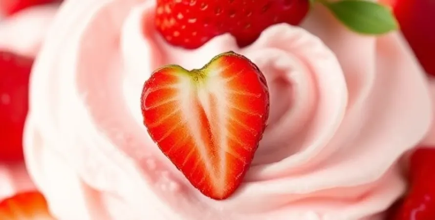 Crème de fraises fouettée