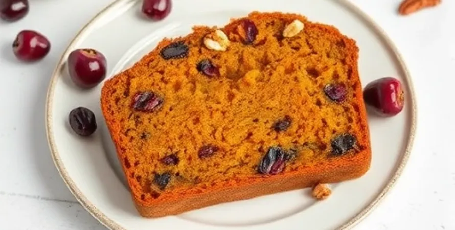 Pain au citrouille et cerise
