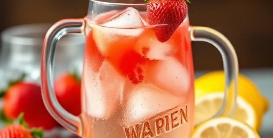 Boisson fraîche à la fraise