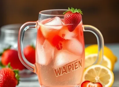Boisson fraîche à la fraise