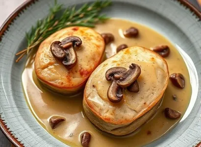 Poitrines de poulet à la sauce crémeuse de champignons