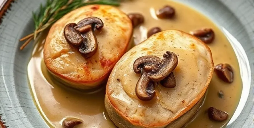 Poitrines de poulet à la sauce crémeuse de champignons