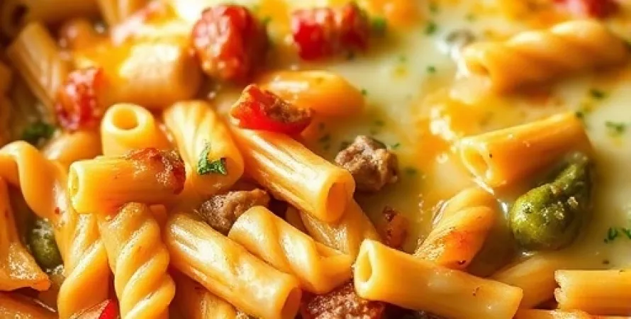 Casserole de dinde avec pâtes faites maison