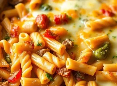 Casserole de dinde avec pâtes faites maison