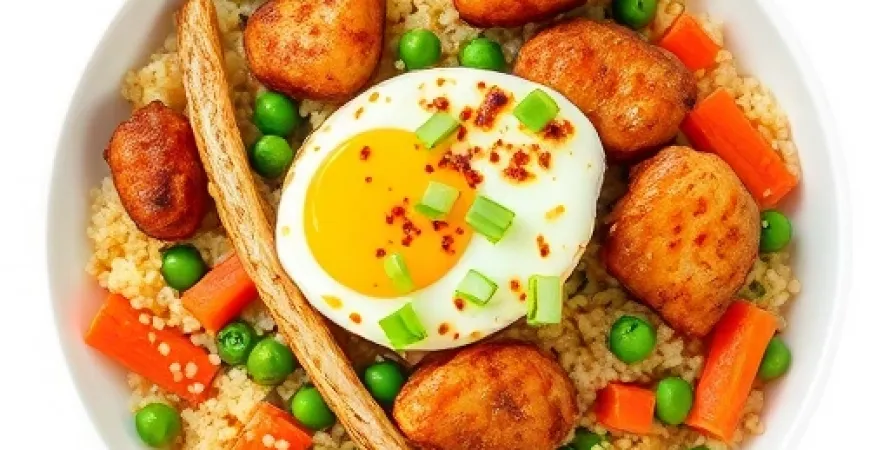 Quinoa au poulet frit