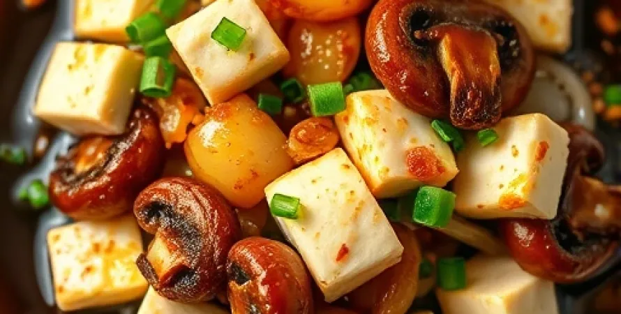 Tofu aux champignons chinois