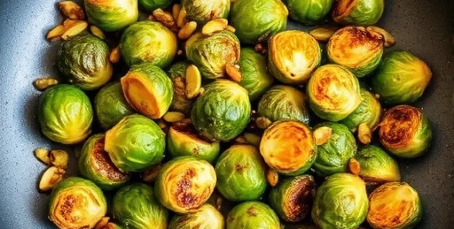 Chou de Bruxelles sauté au citron et pistaches