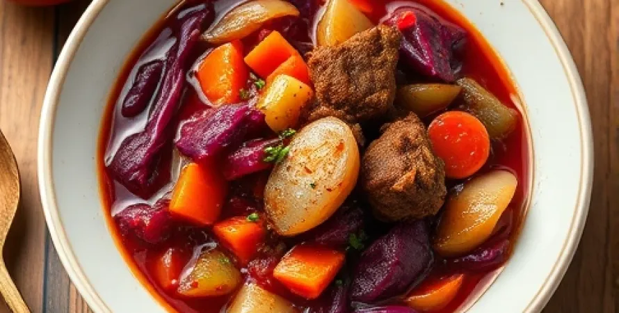 Potée russe au chou rouge
