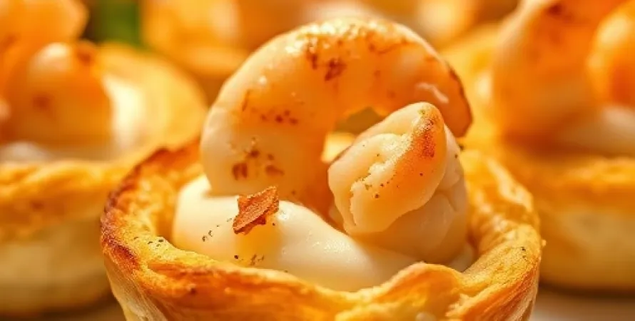 Bouchées de crevettes à la crème