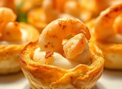 Bouchées de crevettes à la crème