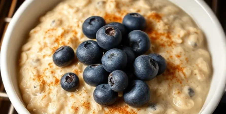 Oatmeal aux bleuets cuit au four