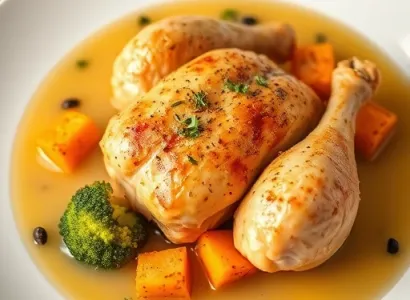 Poulet rôti au courge butternut