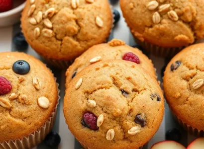 Muffins aux céréales et aux fruits