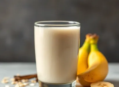 Lait d'avoine aux bananes