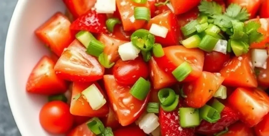 Salsa de fraises et tomates cerises