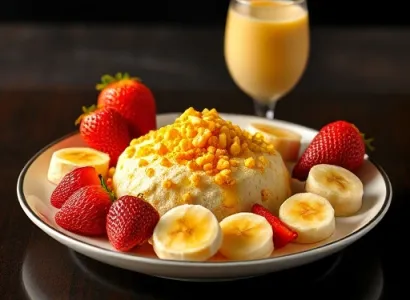 Parfait petit-déjeuner aux bananes