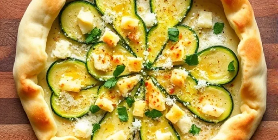 Galette aux courgettes et fromage