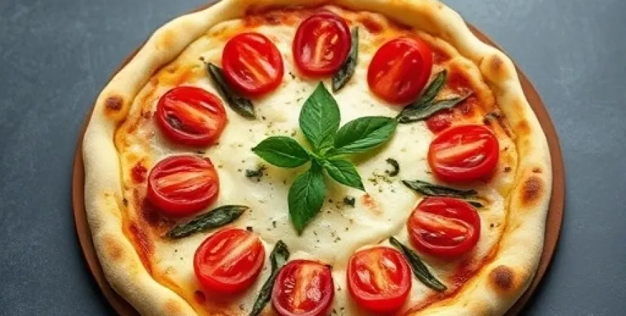 Pizza au poireau, tomate et chèvre