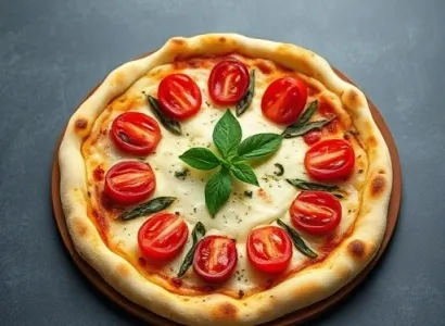 Pizza au poireau, tomate et chèvre