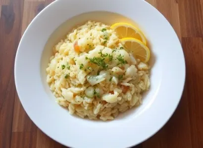 Risotto au citron et asperges