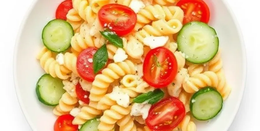 Salade de pâtes rotini au concombre
