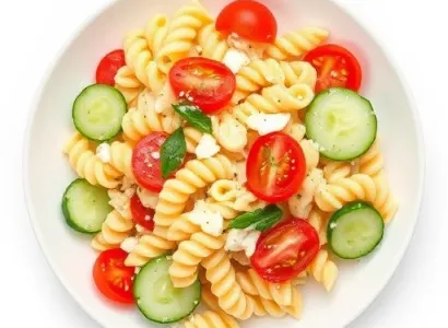 Salade de pâtes rotini au concombre