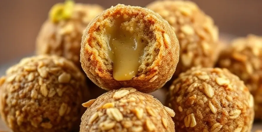 Boules d'avoine au beurre de pistache