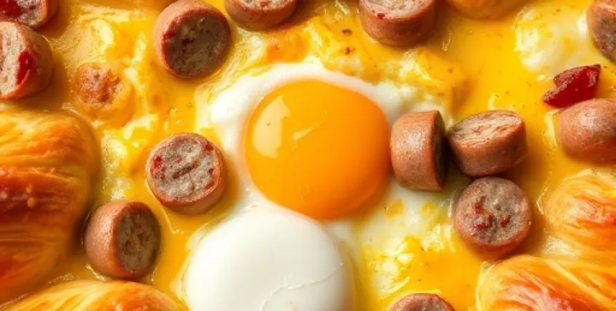 Casserole de petit déjeuner aux saucisses