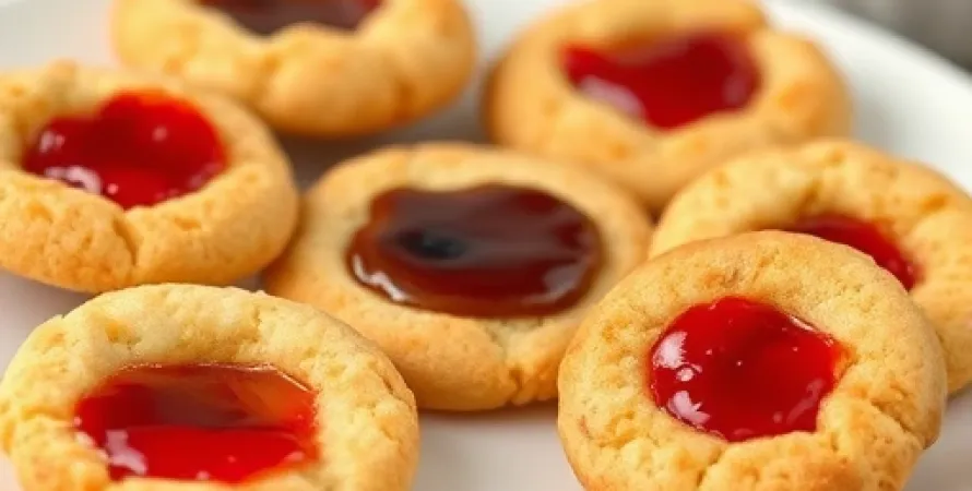 Biscuits au beurre avec confiture